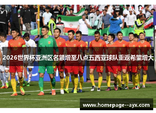 2026世界杯亚洲区名额增至八点五西亚球队重返希望增大