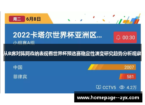 从B席对阵阿森纳表现看世界杯预选赛稳定性演变研究趋势分析观察 从B席对阵阿森纳表现看世界杯预选赛稳定性演变研究趋势分析观察